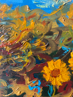 Картина маслом на холсте "День солнца" 80х50 см. Деревянный подрамник. Художник Наталия Осадчук