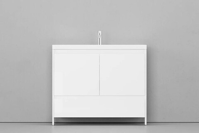 Тумба напольная VELVEX Klaufs 100.2D.1Y белый под раковину Velvex Mario 100