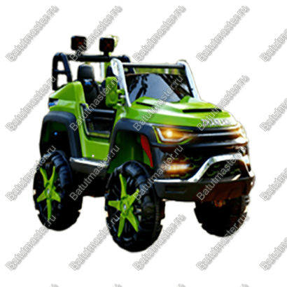 Детский электромобиль "Jeep" зеленый, стандартная комплектация