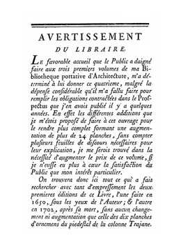 Parallele de l'architecture antique avec la moderne. Suivant les dix principaux auteurs qui ont écrit sur les cinq ordres | Charles-Antoine Jombert; R. Fréart de Chambray; C. Errard