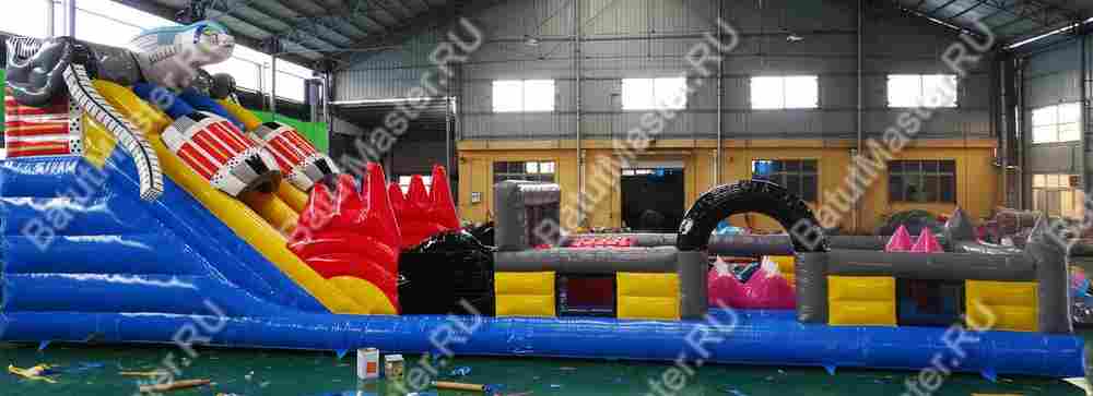 Надувной батут "Космический гость", 16*4*5,5 м