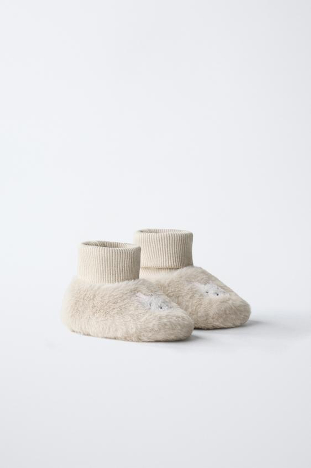 ZARA ДОМАШНИЕ ТАПОЧКИ «ЗВЕРЮШКИ», ЭКРЮ