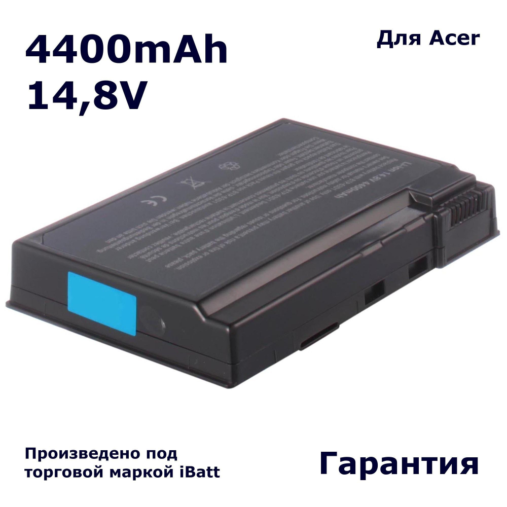 Аккумулятор iBatt 4400mAh, для Aspire 3610 TravelMate 2410 5020 3613LC 5042 2413WLC 5022WL3020 5024WL3613 5025 5022