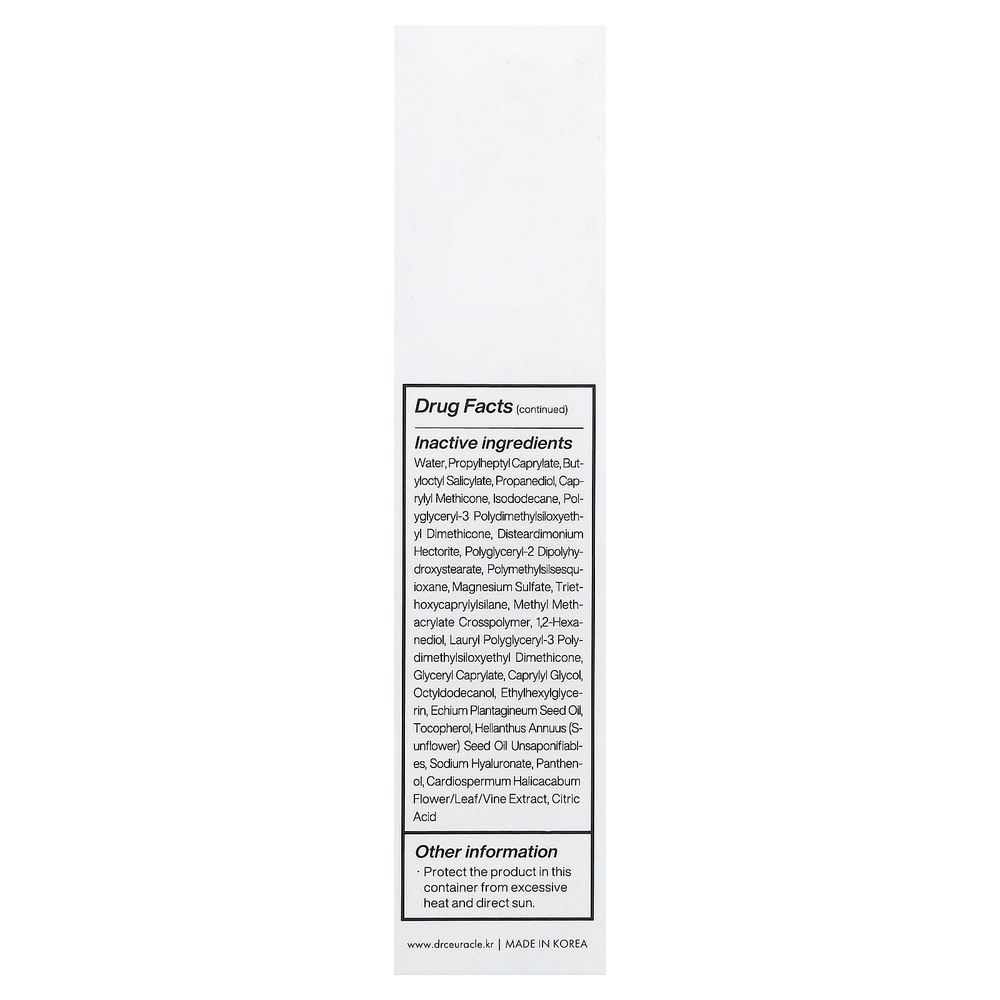 Dr. Ceuracle, Hydra Barrier, солнцезащитное средство, SPF 50, 50 мл (1,69 жидк. унции)