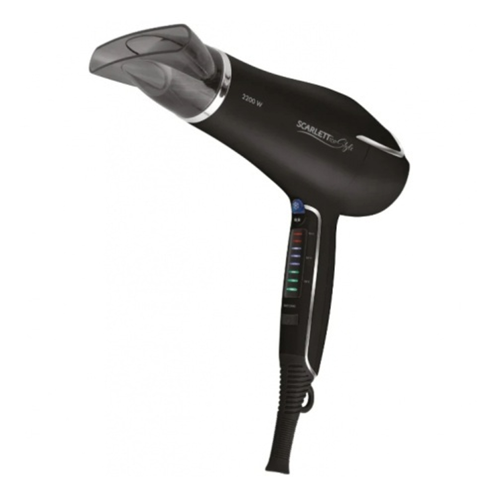 Фен Scarlett SC-HD70I40 черный с хромом