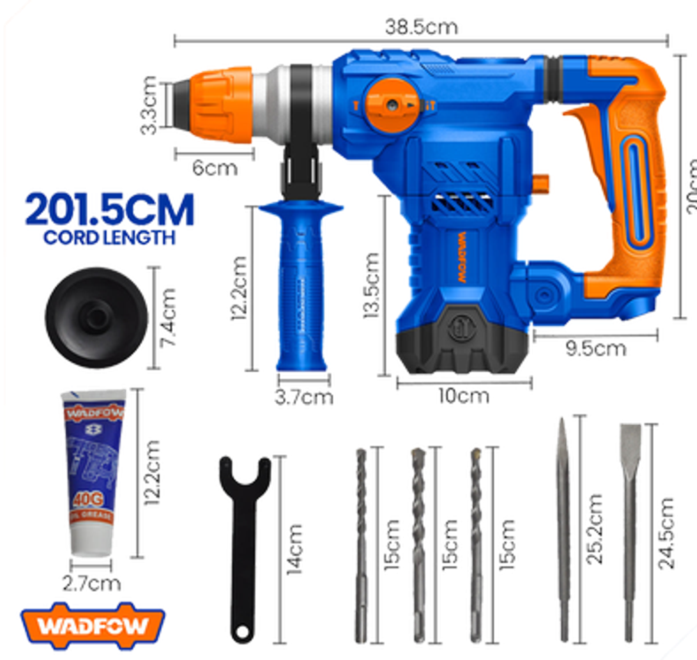 Перфоратор SDS-plus WADFOW WRH2D32 1500 Вт 5,5 Дж