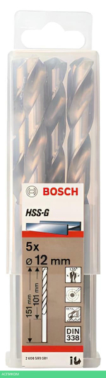 Сверло Bosch HSS-G Standard 12.0мм по металлу 2.608.595.081