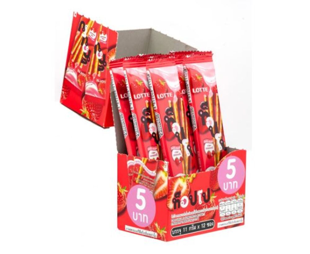 Палочки Toppo с клубничной начинкой 11 г.
