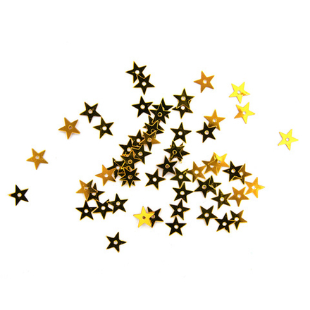 Пайетки 'звездочки' 7мм, 'Астра' 10г (A1 золото)