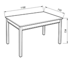 Стол обеденный 1180х740 «Вествик» арт.414155002300 /Белый лак/