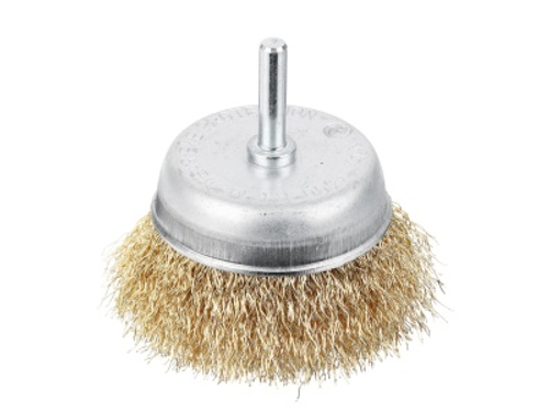 Щетка металл. ЕРМАК со шпилькой для дрели 75мм (чашка) (100шт/кор)