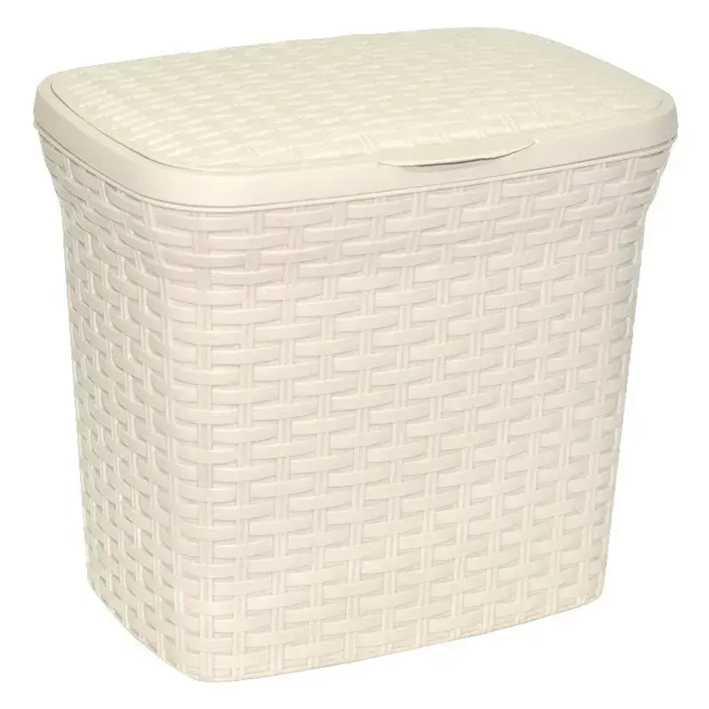 Контейнер для стирального порошка 10л Ротанг слоновая кость