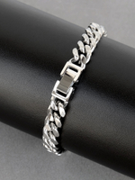 Мужской браслет из стали, панцирное плетение
