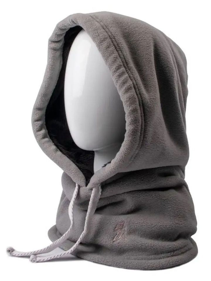 Капор Сибирский следопыт-Полюс на меховой подкладке Вельбоа светло-серый