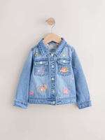 Куртка джинсовая с вышивкой для девочки Next E25-108, Синий