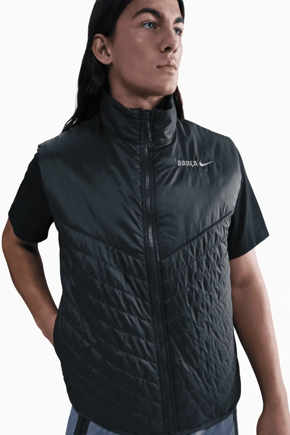 Жилет Nike FC Barcelona 25/26 Windrunner - черный