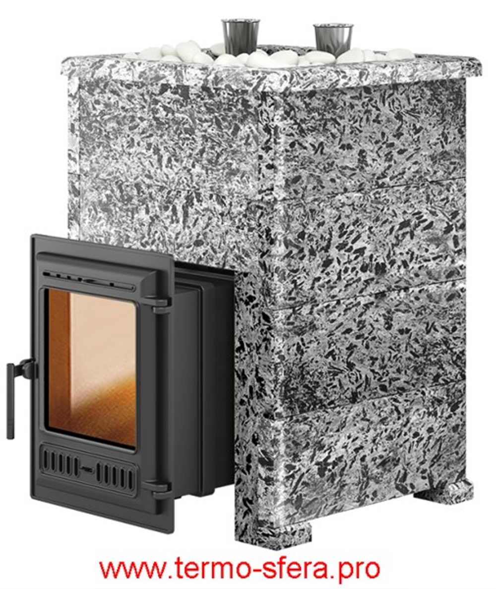 Печь для бани Эверест "Steam Master 30 ЧУГУН" Пироксенит Элит, S-40