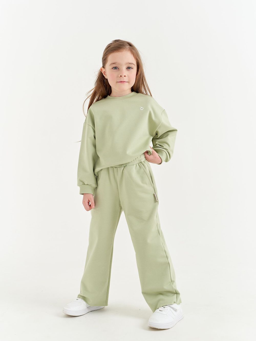 Брюки палаццо облегченные "Шалфей"