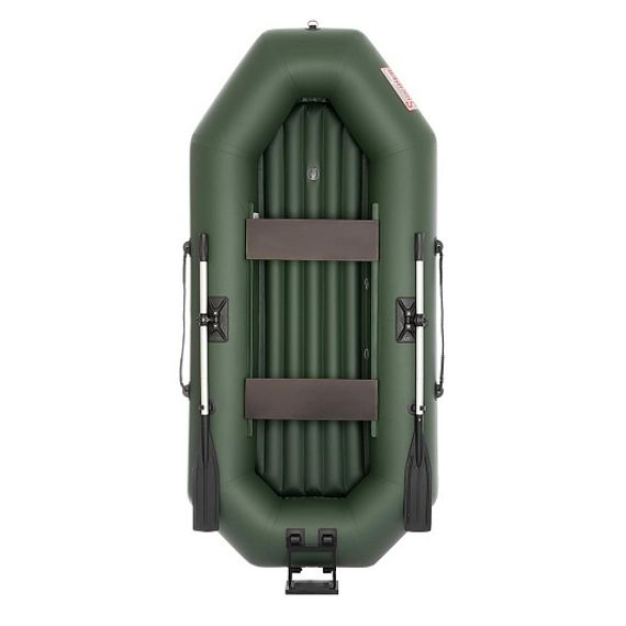 Лодка Тонар Шкипер А260НТ надувное дно, навесной транец, зеленый
