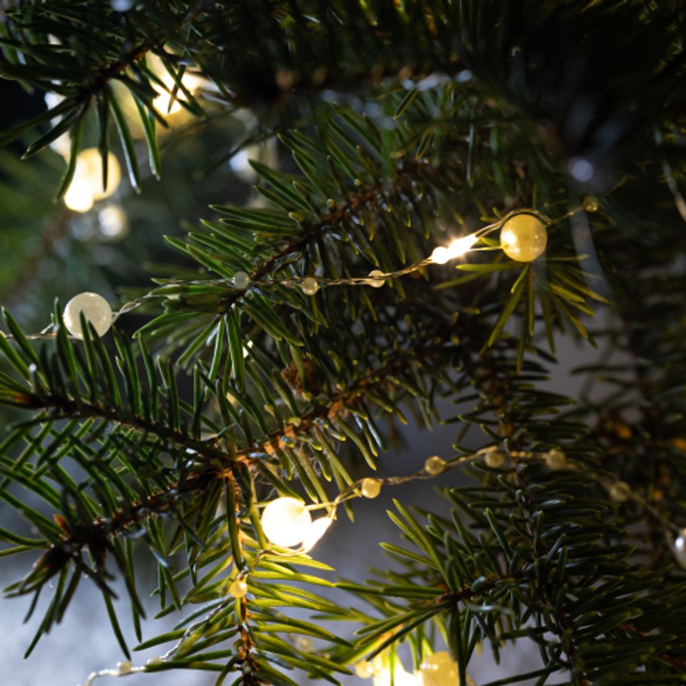 Светодиодная новогодняя гирлянда ЭРА ЕGNIG - ZH нить Жемчуг на батарейках 1,9 м желтая 20 LED