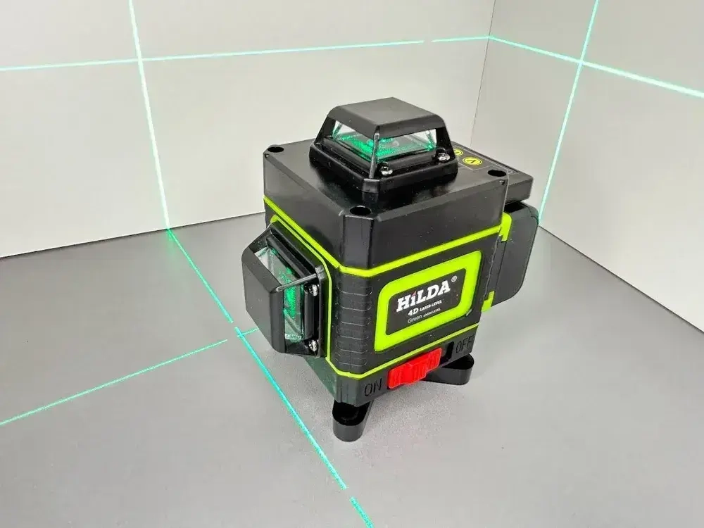 Лазерный уровень/нивелир HilDA 4D 16 Линий, single Хилда, Зеленый луч