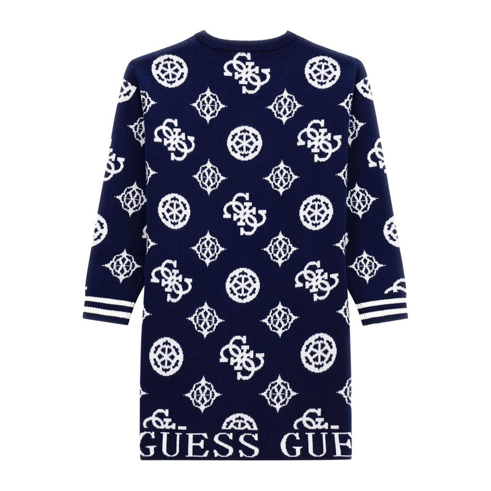 Платье трикотажное GUESS Синий/Белый орнамент Девочка