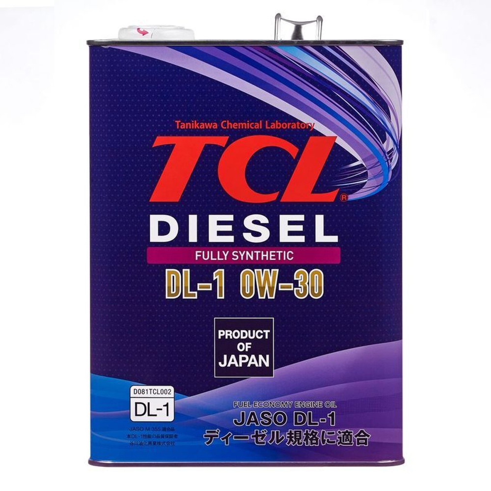 Масло моторное TCL Diesel DL-1, 0W-30, 4л D0040030