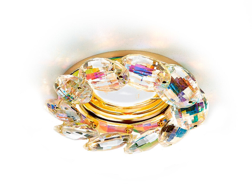 Встраиваемый точечный светильник K306 PR/G золото/перламутровый хрусталь