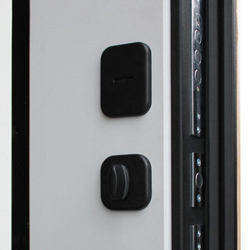 Входная металлическая дверь с зеркалом "Фрегат" дуб галиаф, шагрень черная, черный молдинг / Белый матовый