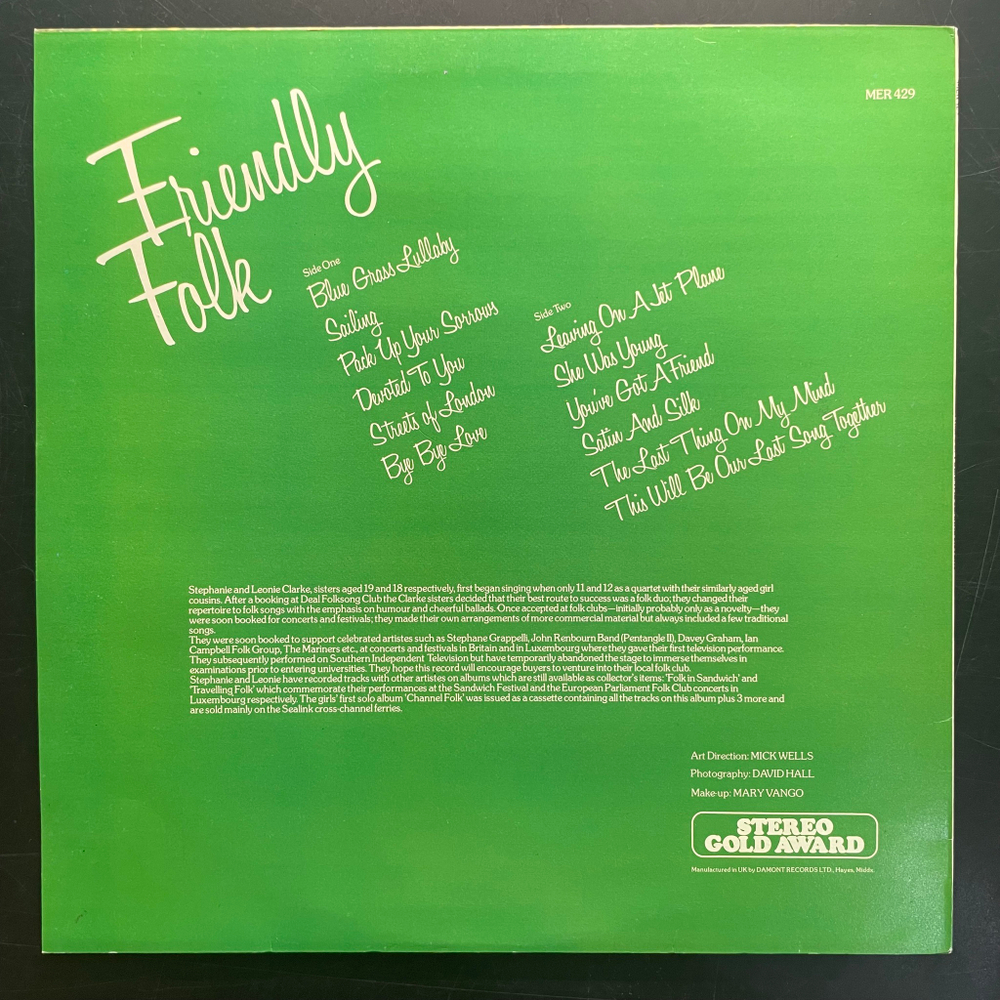 The Clarke Sisters ‎– Friendly Folk (Англия 1978г.)