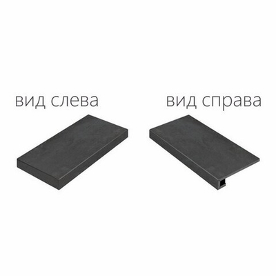 Ступень Surface Steel Scalino Angolare Sinistro (Угловая Левая) Nat 33x60