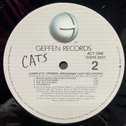 Винтажная виниловая пластинка LP Мюзикл Кошки Andrew Lloyd Webber Cats Complete Original Broadway Cast Recording (USA 1983)
