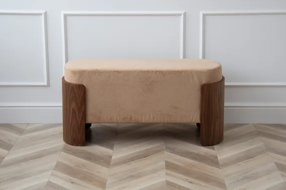 Банкетка Lagom 100 см (бежевый, орех)