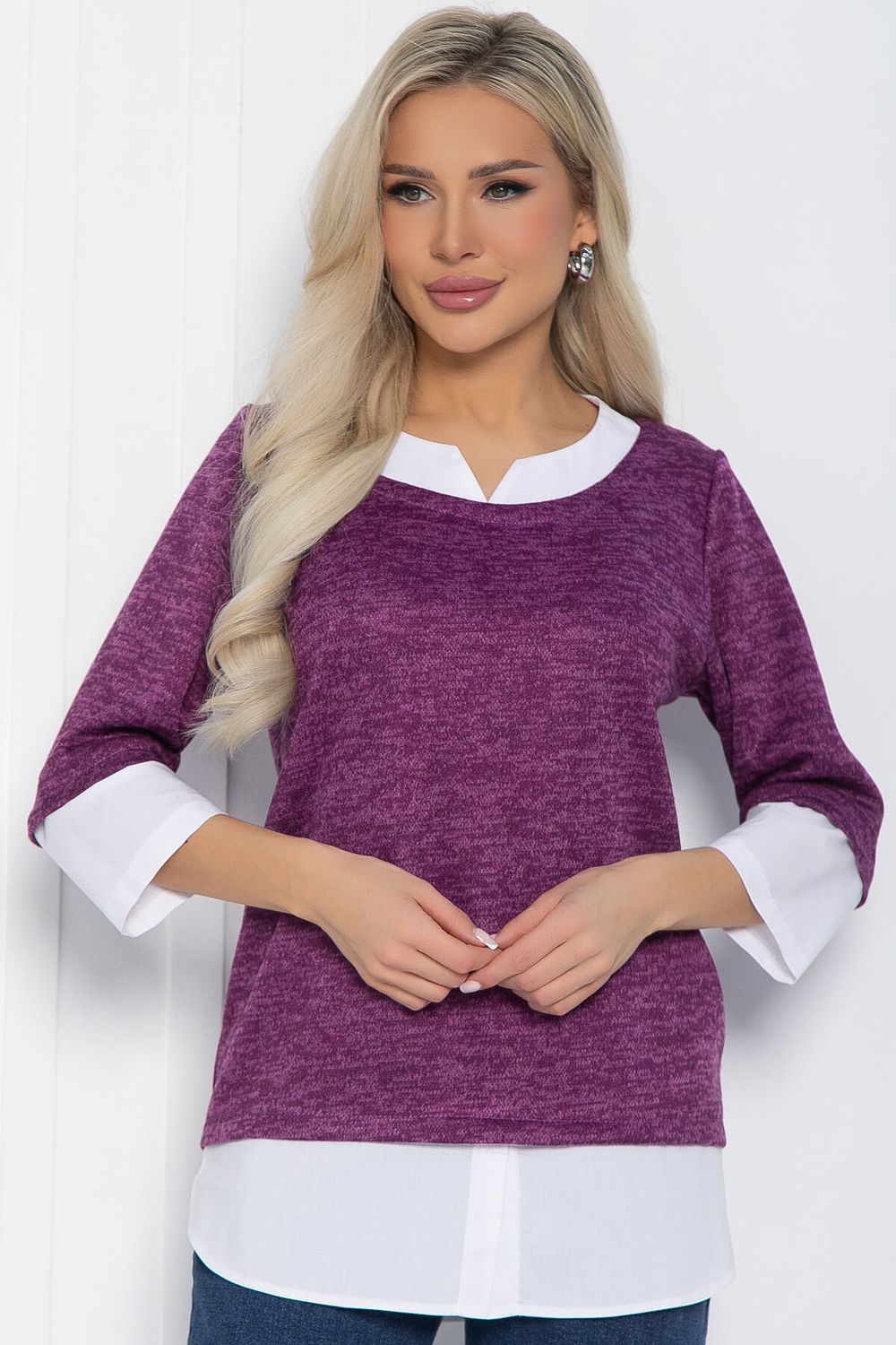 Джемпер Нежный акцент (сиреневый) Б12616-4 LT Collection