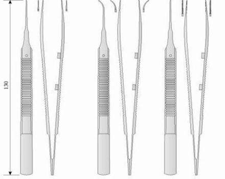 МЖ- 4/24 КОМПЛЕКТ ПИНЦЕТОВ МИКРОХИРУРГИЧЕСКИХ СОСУДИСТЫХ