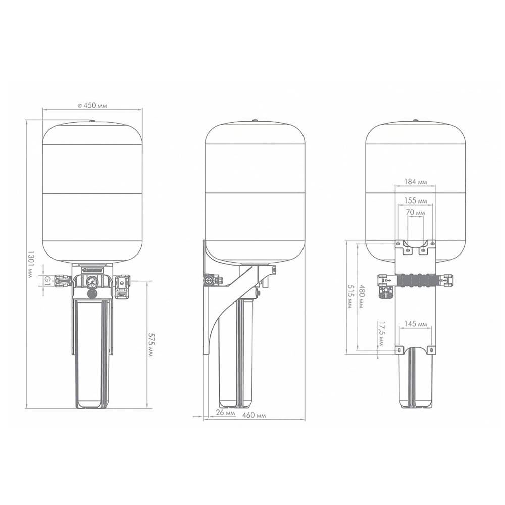 Система автоматического управления насосом Краб-Т на баке 100л ДЖИЛЕКС