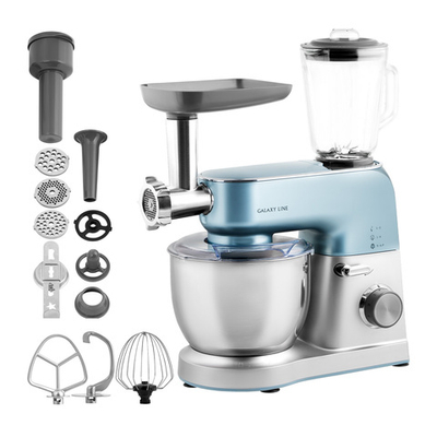 Кухонная машина GALAXY LINE GL2311 (1,6кВт, чаша планетарного миксера 5,5л, чаша блендера 1,5л, мясо
