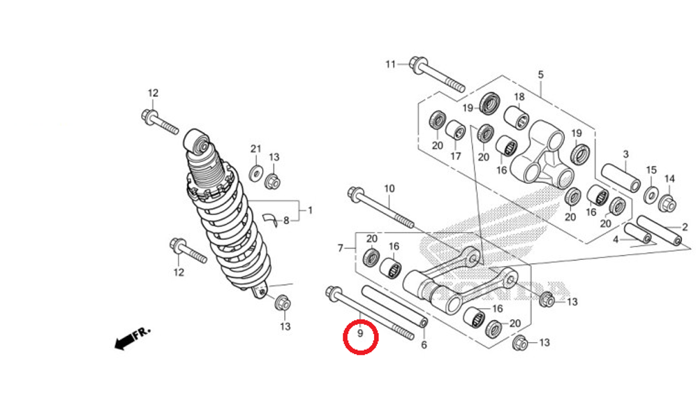 90151-KZZ-900. BOLT, FLANGE, 10X127