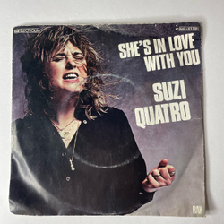 Винтажная виниловая пластинка 7 дюймов (маленькая пластинка) Suzi Quatro She's In Love With You (Германия 1979) Space Cadets