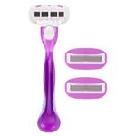 Бритвенный станок многоразовый женский, 5 лезвий, 2 кассеты, плавающая головка, X-ONE (ИКС-УАН), 700020