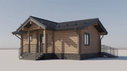 Проект Дома 51 кв. м из бруса Д-39