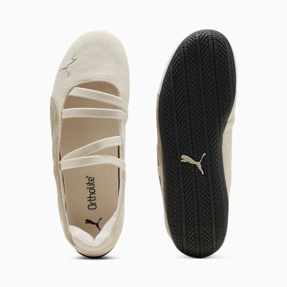 PUMA Женские кроссовки-балетки Speedcat Suede, кремовый