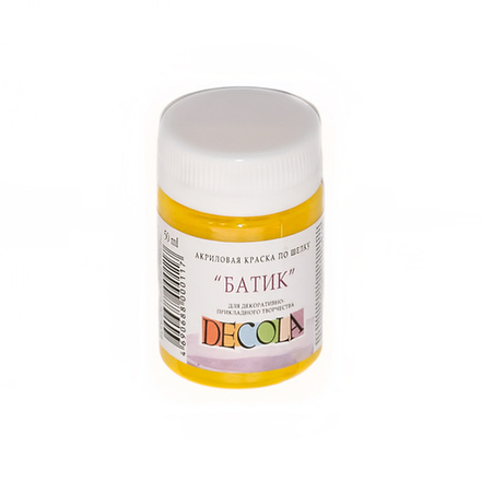 Декола акрил шелк/батик 50 мл Желтая средняя