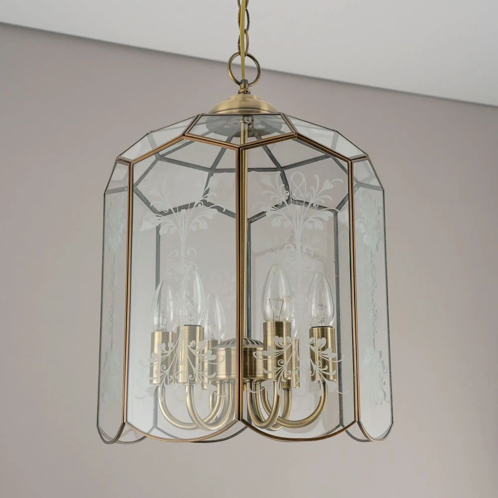 Citilux Витра-2 CL442260 Люстра подвесная витражная Бронза