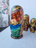 Матрешка "Сказка о золотом петушке" 7 мест