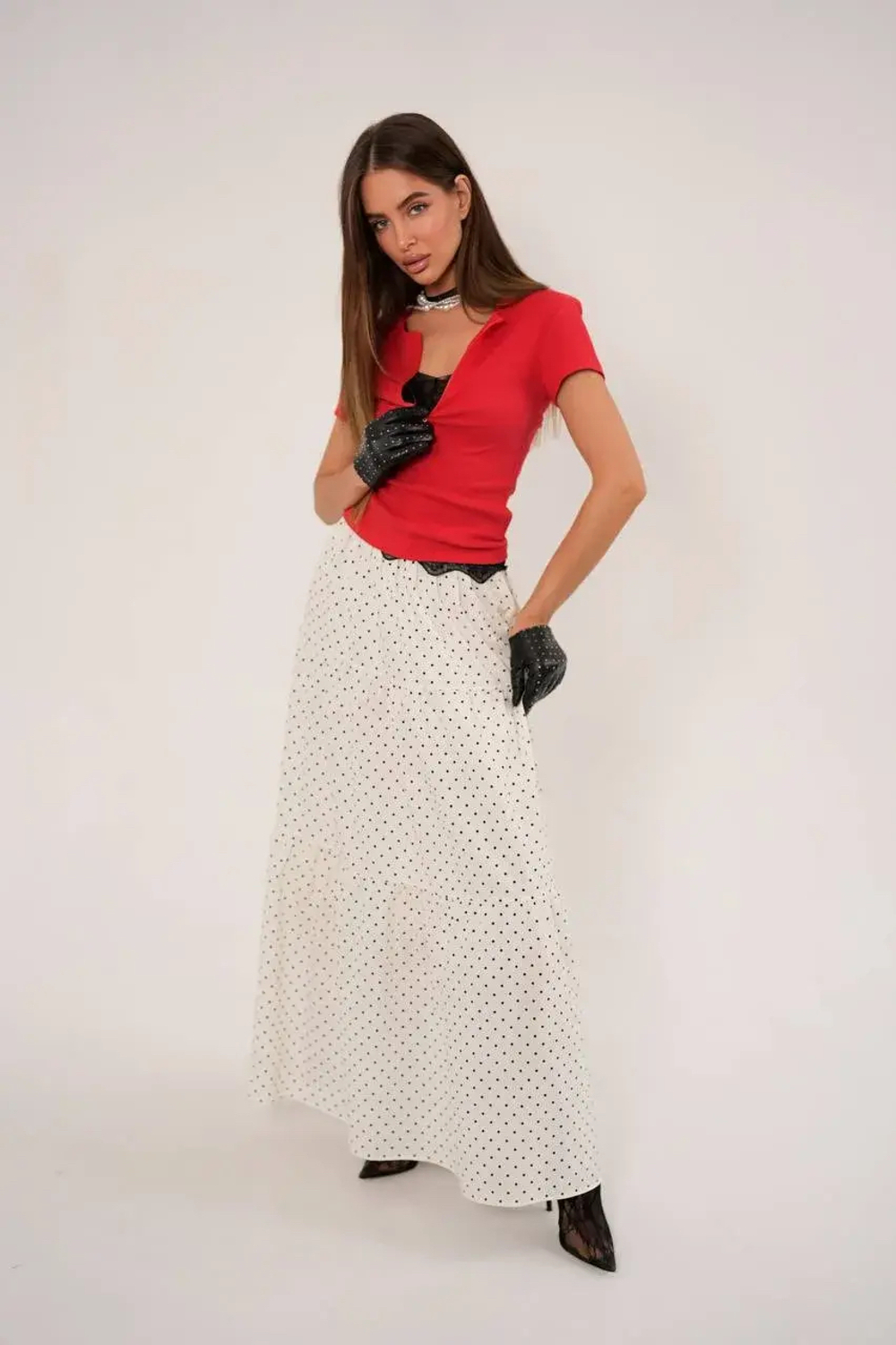 Топ на молний из эластичной ткани