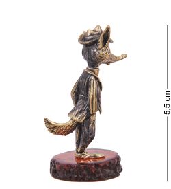 Народные промыслы AM-4243 Фигурка «Лис Ник» (латунь, янтарь)