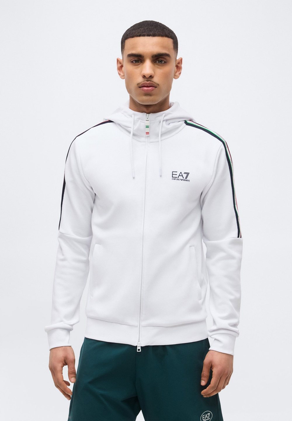 EA7 Emporio Armani ITALIAN SPIRIT  - Толстовка на молнии - Белый