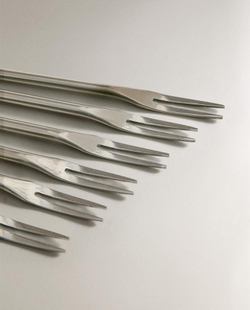 ZARA HOME НАБОР ВИЛОК (6 ШТ.), СТАЛЬНОЙ СЕРЫЙ