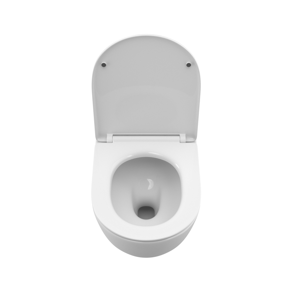 Унитаз подвесной безободковый с сиденьем и смывом TORNADO BelBagno UNO-TOR BB5177CH-TOR/SC